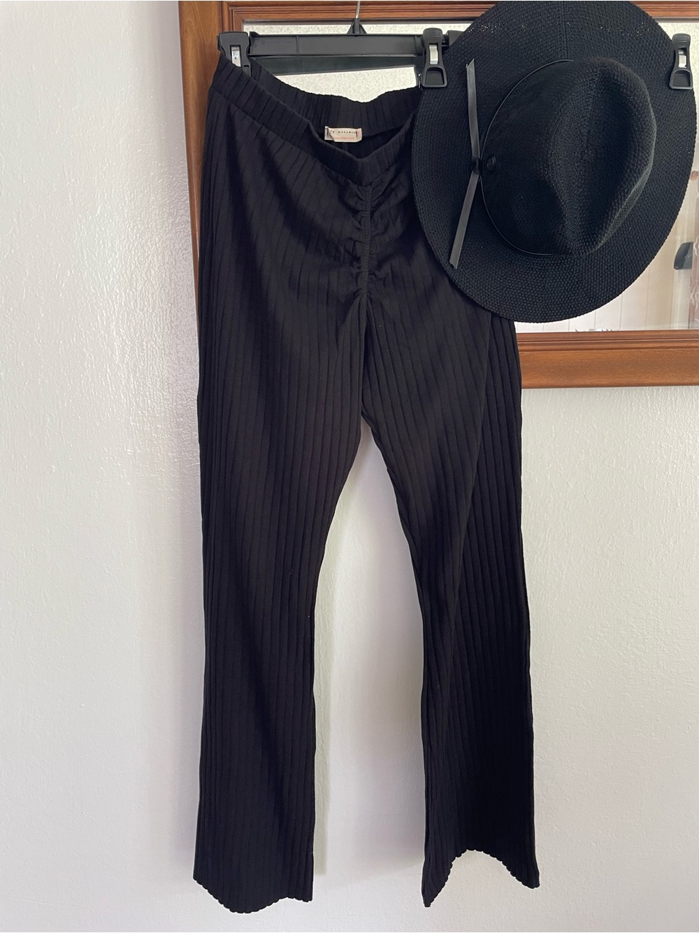 FP Movement by Free People Black Ribbed Boot Cut Pants